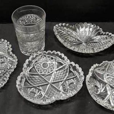Unique Carnival Glass And Antique Crystal Pieces