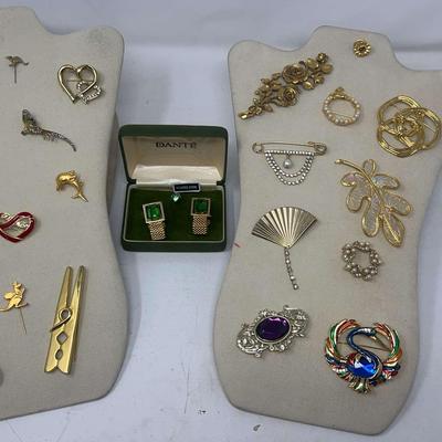 Gold Tone Brooches