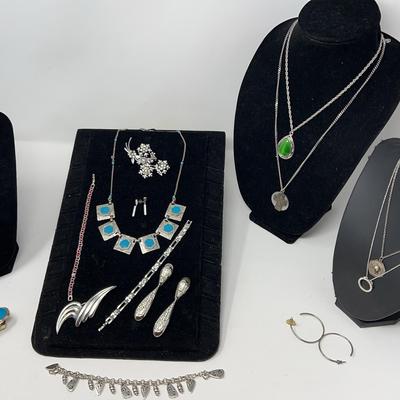 Silver Toned Necklaces And More