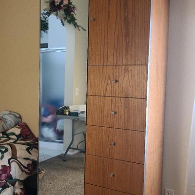 Mid Century Modern Style Cabinet With Drawers