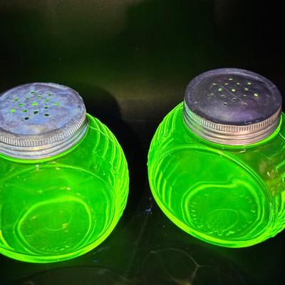 (2) Diamond Crystal Salt Shakers-Marked