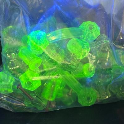 Green Glass Hardware Mystery Lot 