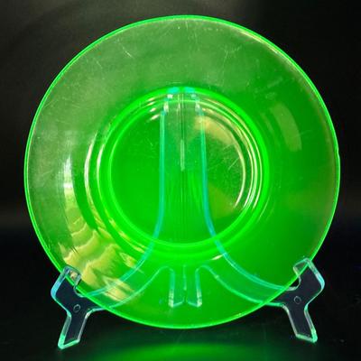 (5) 8.25” Uranium Glass Plates
