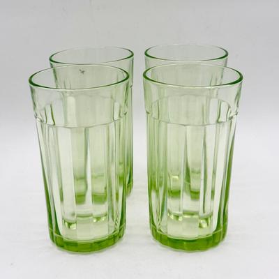 (4) Anchor Hocking Optic Log Cabin Cups
