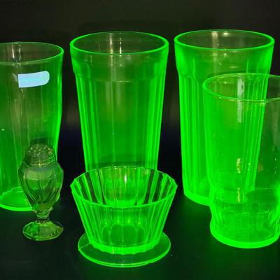 Assorted Uranium Glass Lot