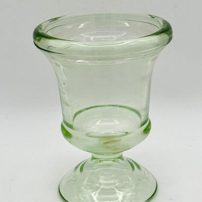 Indiana Glass Green Pedestal Footed Vase