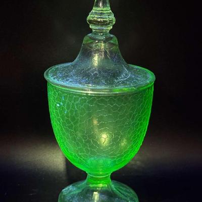 Jeannette Crackle Candy Jar