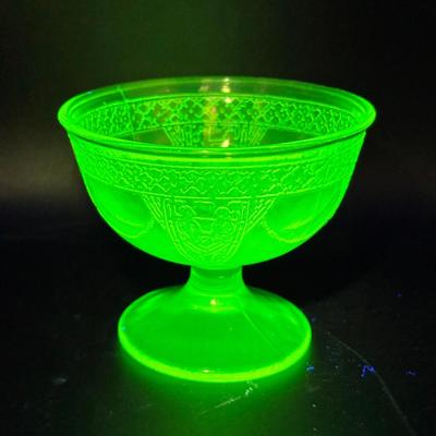 (14) Federal Glass Georgian Lovebirds Sherbet Cups — Large Set!
