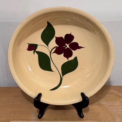 Watt Pottery Oven Ware - 1’ Wide Floral Spaghetti Serving Bowl