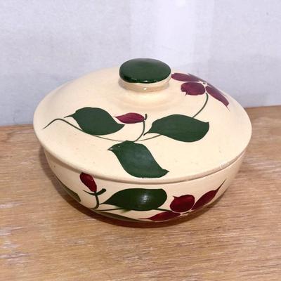 Watt Pottery Starflower Oven Ware Covered Casserole Dish - Numbered 53