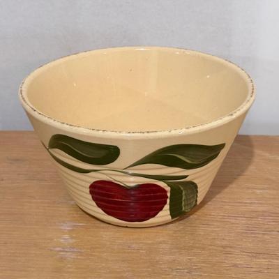 Watt Pottery Apple Three Leaf Oven Ware Bowl - Numbered 8
