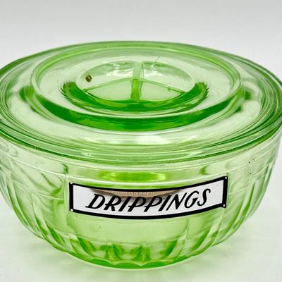 Hocking Drip Jar Uranium Glass