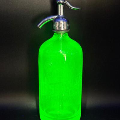 Green Glass Seltzer Bottle – Spitzer & Co. Scranton PA