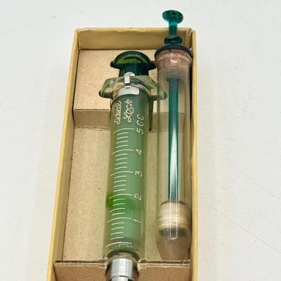 (2) Vintage Glass Syringes