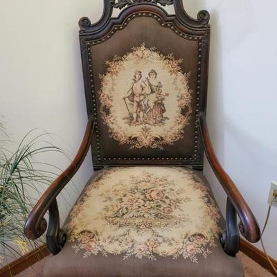 Victorian needlepoint chair