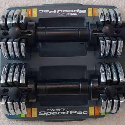 Reebok SpeedPac Adjustable Weights With Tray