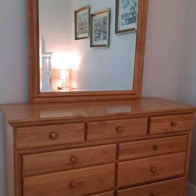 Model Inc. Solid Wood Furniture, & Dresser With Mirror