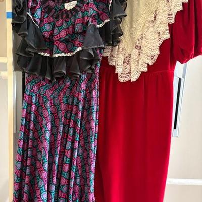 AWT212 70s Bohemian Ruffle Dress & Victorian Inspired Velvet Gown