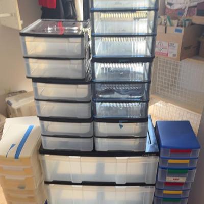 AWT223 Plastic Storage Bins Lot