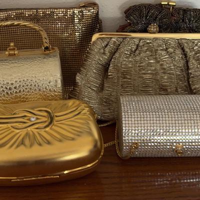 AWT033  Golden Vintage Evening Clutches