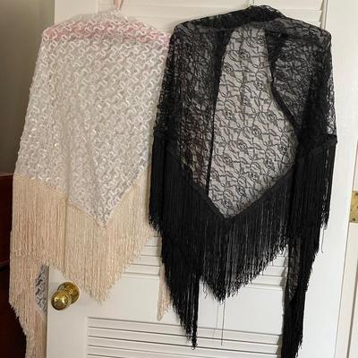 AWT149 - Two Dressy Lacy Shawls 
