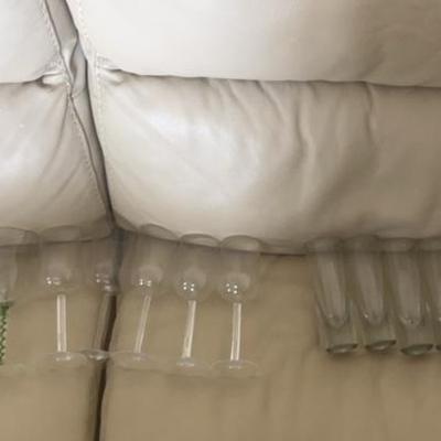 AWT346 2 Sets Of Wine Glasses + 8 Tall Glass Cups