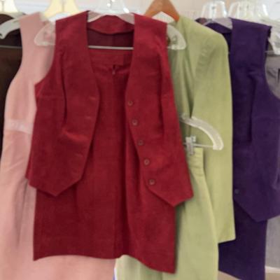 AWT169 Lot Of Vintage Ladies Skirt and Vest Sets 