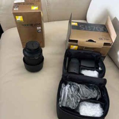AWT333 Nikon Nikon Lens And Two Nikon SB700 Speed Light Flashes