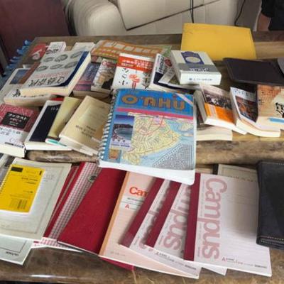 AWT245 Mystery Lot Japanese Books, Notebooks And More