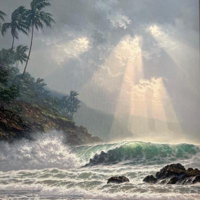 AWT220 - Roy Gonzalez Tabora Framed Ocean Scene