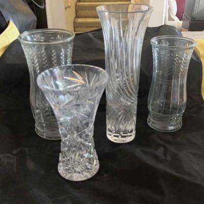 AWT279 Glass And Crystal Vases