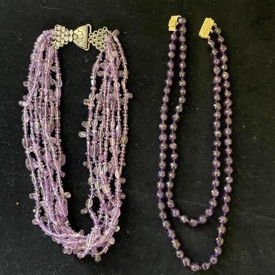 AWT089 - Two Beautiful Amethyst Necklaces 
