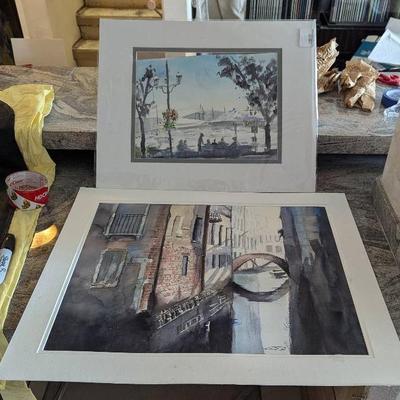 AWT243 - Two Watercolor Scenes