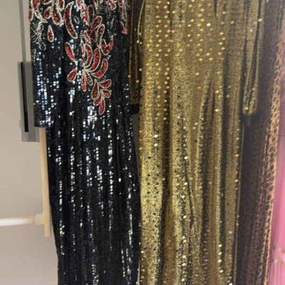 AWT208 Dazzling Vintage Sequin Gowns