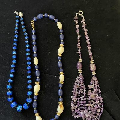 AWT088 - Lapis &  Amethyst - Like Necklaces!
