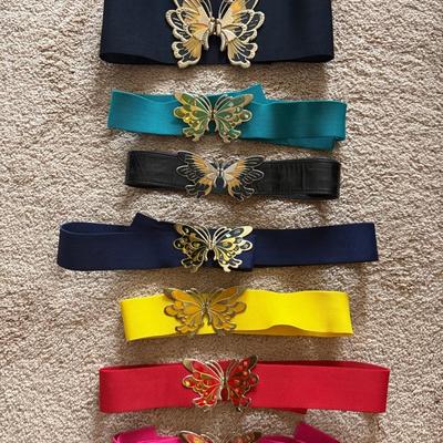 AWT031 Lot Vintage Butterfly  Belts