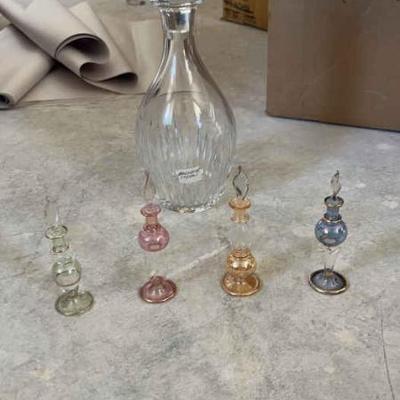 AWT332 Baccarat Decanter + Egyptian Pryx Bottles