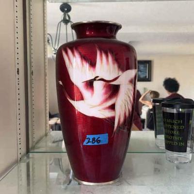 AWT286 Red Japanese Vase