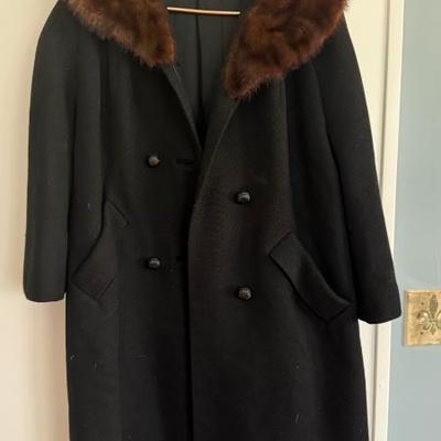 VIntage Fur Collar Car Coat