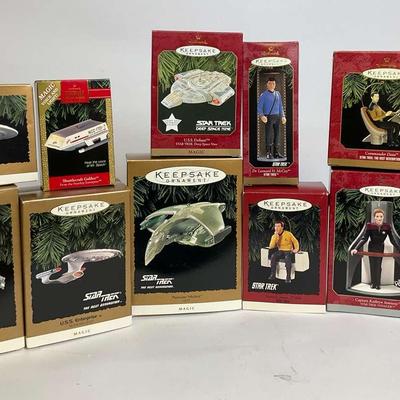A lot of 13 Hallmark Star Trek Ornaments – All in Boxes