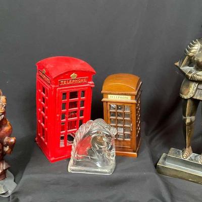 Various Decorative Mantle Items