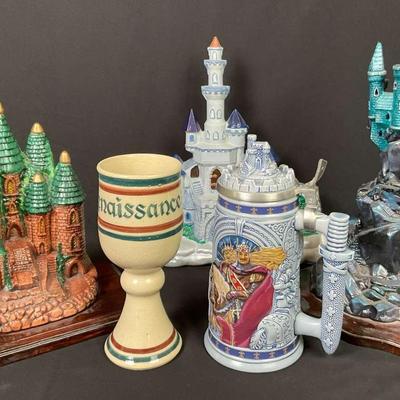 Castle-Themed Collectible Mugs and Steins