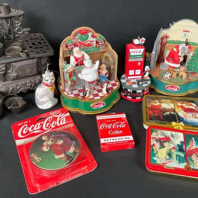 Coca-Cola Collectibles and Cast Iron Play Oven