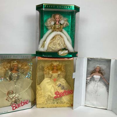 Happy Holidays and Dream Bride Barbie Dolls