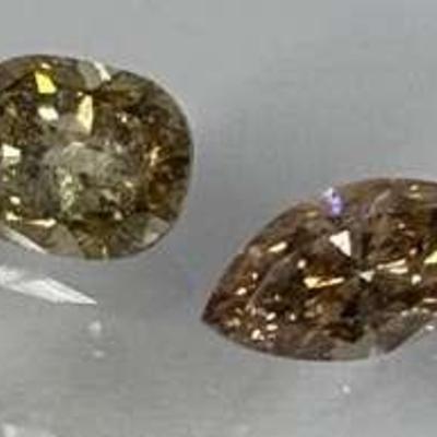 Pair of Loose Fancy-Colored Diamonds