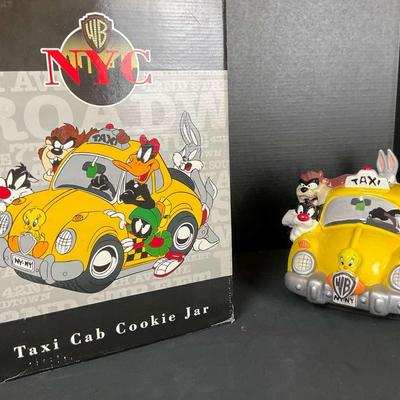 Looney Tunes Yellow Taxi Cookie Jar With Box 