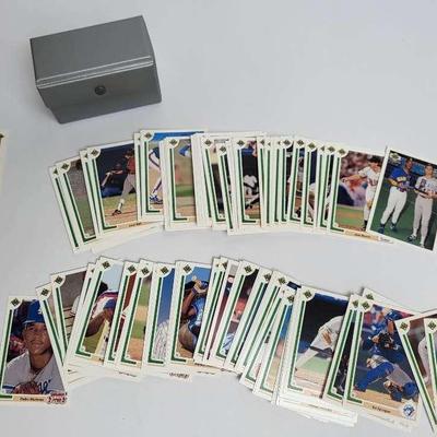 Box of Baseball Trading Cards in Case