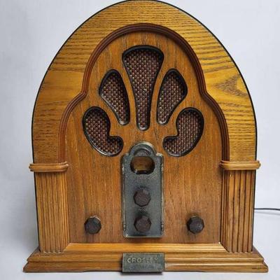 Crosley AM/FM Cassette Radio with Vintage Wooden Design