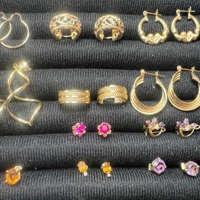 Sale Photo Thumbnail #21: 14K GOLD EARRINGS
