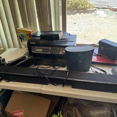Surround sound speaker, binoculars